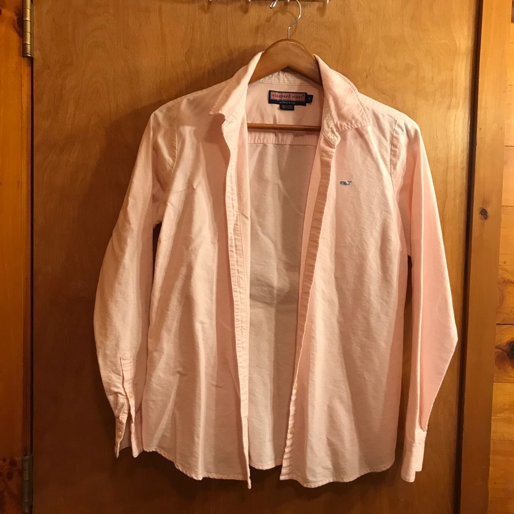 Vineyard vines button down - light pink - size 8